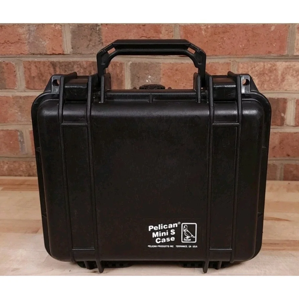 Pelican 1200 Mini S Hard Case w Foam Waterproof Black